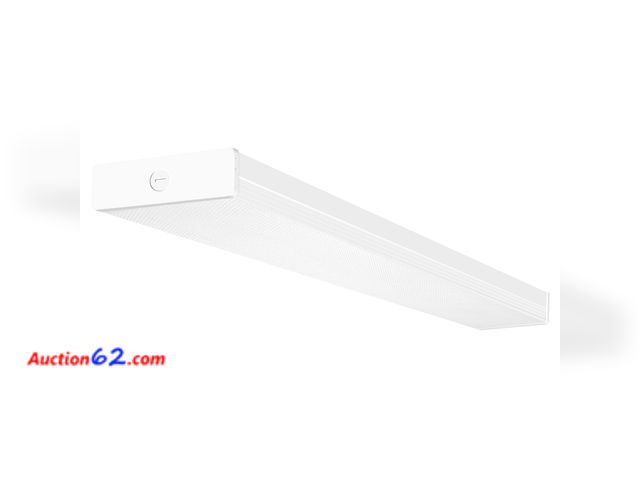 Lot 44-1611o - hykolity 4FT LED Wraparound Light, 40W, 4400lm, 4000K, [2-lamp 32W Fluorescent Equiv.], 4 Foot LED Wrap Light Fixture, Flush Mount Office Ce...