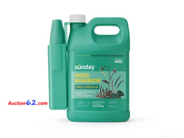 Lot 44-2669f - Sunday Weed Warrior Weed &amp; Grass Killer  Non-Selective Herbicide  OMRI Listed  224 Sq Ft  1 Gal Appears New, A basic inspection has been...