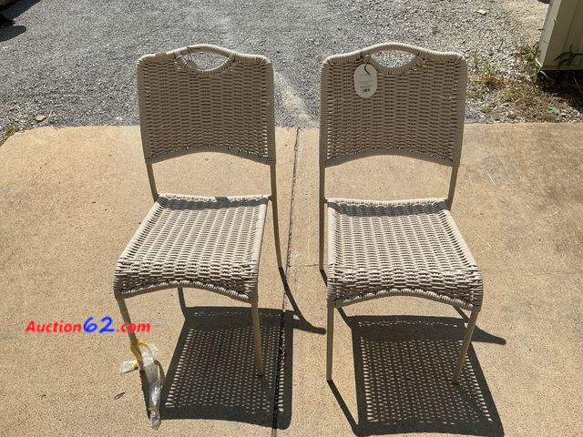 Lot 44-274e - $150 Retail price - Set of 2 Wicker Outdoor Dining Chairs See All Photo's E-Commerce Return, A basic inspection has been given to this item....