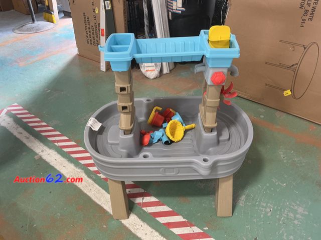 Lot 44-679g - Step2 Rain Showers &amp; Flow Water Table E-Commerce Return, A basic inspection has been given to this item. Sold AS-IS. Used See All Photo'...
