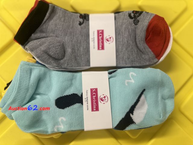 Lot 44-7519p - 6 pair, S. Christina woman’s fancy socks sizes 9-11 all different colors. NEW. No Stock Pic See All Photo's Not Tested Never opened, Factory...