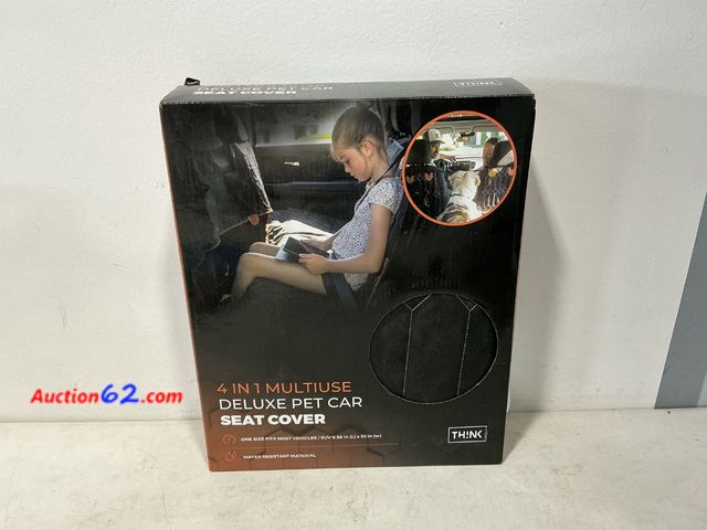 Lot 44-532j - Think 4 in 1 Multiuse Deluxe Pet Car Seat Cover See All Photo's Not Tested Appears New, A basic inspection has been given to this item. Sold...