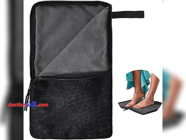 Lot 44-9116b - Black Leopard Wet bag for swimsuit Appears New, A basic inspection has been given to this item. Sold AS-IS.