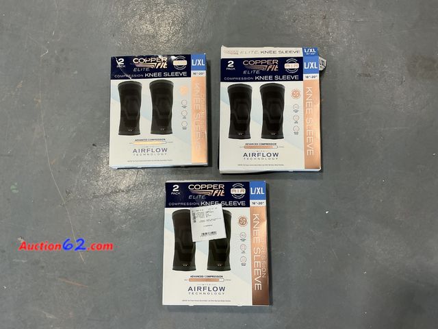 Lot 44-584j - Copper Fit Elite Compression Knee Sleeve 2-Pack L/XL See All Photo's Powers on, not tested further Not Tested Used