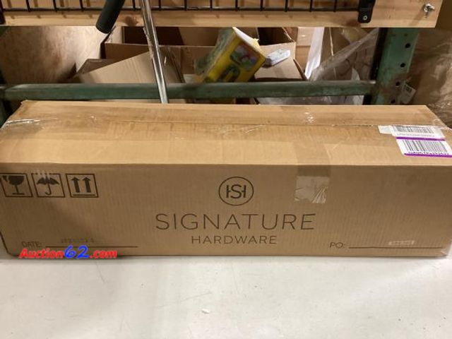 Lot 44-4075p - Signature Hardware 539975 Pentero 29  Tall Fireclay Pedestal Bathroom Sink Stand Only - - 1. Appears New, A basic inspection has been given ...