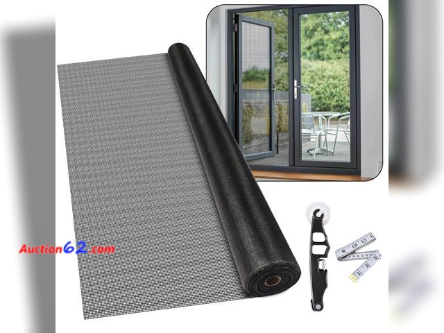 Lot 44-140 - 36Inch x 100Feet Window Screen Mesh Roll and Durable Screen Door Replacement, Window Mesh Screen Roll for Windows (Black) See All Photo's Ap...