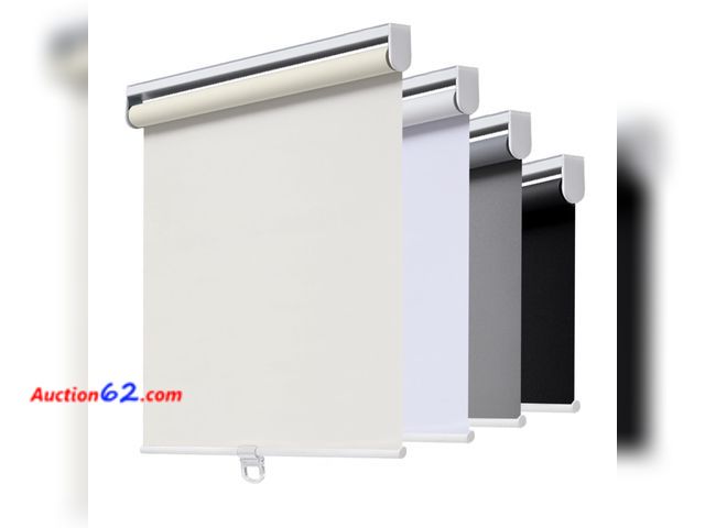 Lot 44-1795w - AOSKY Cordless Roller Shades Blackout Blinds for Windows Room Darkening Rolled Up Shades with Spring System, UV Protection Window Shades Doo...