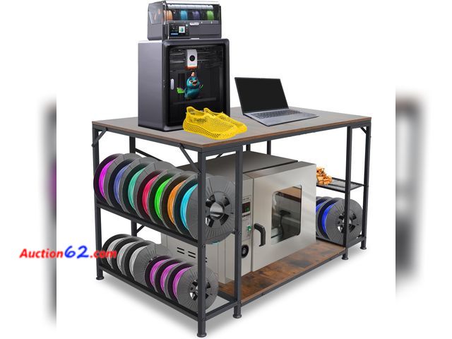 Lot 44-1979 - $159.99 Retail price - Kerty Upgraded 3D Printer Stand, Large 3D Printer Filament Storage Rack for Home Office, 2-Tier Under Desk 3D Printer...