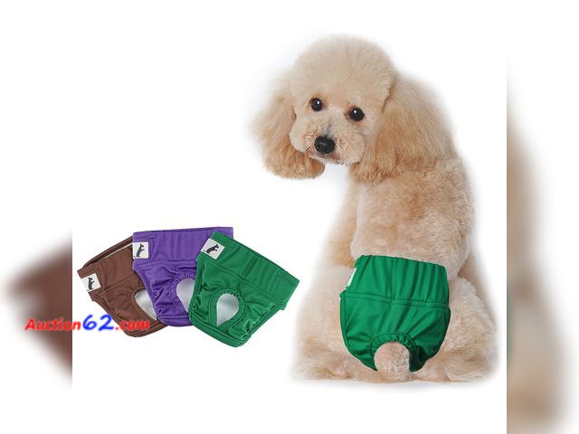 Lot 44-9074p - Lesypet Washable Dog Diapers Female, Pack of (3) XL Appears New, A basic inspection has been given to this item. Sold AS-IS.