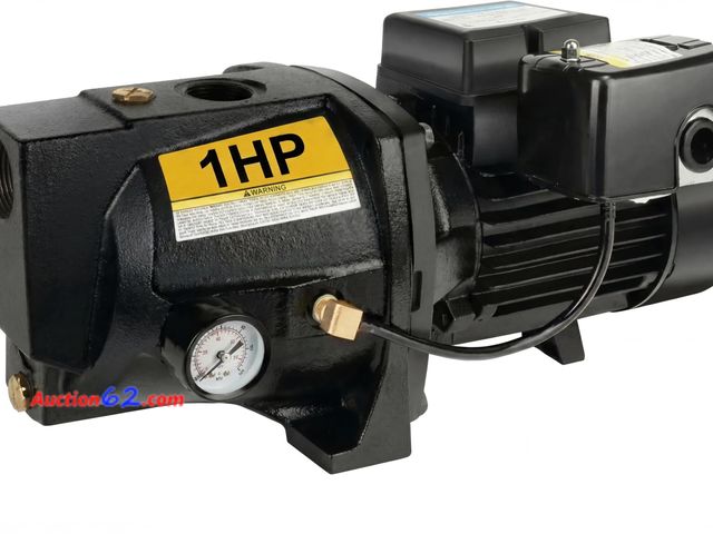 Lot 44-1670w - $209.99 Retail price - Acquaer Shallow Well Jet Pump,Cast Iron, Well Depth Up to 25ft, 115V/230V Dual Voltage, Automatic Pressure Switch Not...