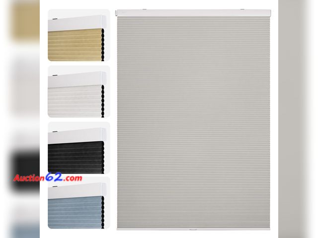 Lot 44-2777 - ZELUNA Cordless No Drill Blackout Honeycomb Shades - Thermal Insulation, UV Protection, Privacy, Room Darkening, White 29" W X 54" H Appears...
