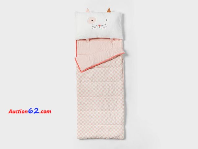Lot 44-123b - Retail of $40-Cat Kids' Sleeping Bag - Pillowfort™ Appears New, A basic inspection has been given to this item. Sold AS-IS.