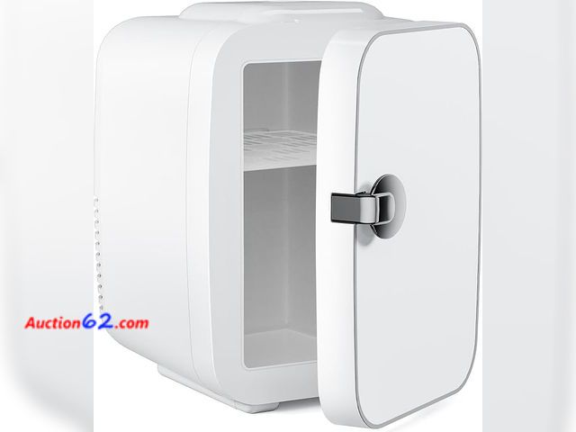 Lot 44-179g - Retail of $29.99- Sweetcrispy Small Refrigerator, Portable Mini Fridge 4L/6 Can Cooler  Appears New, A basic inspection has been given to th...