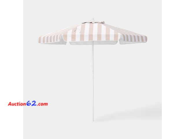Lot 44-189e - Beach Umbrella with Stripes and Carrying Bag See All Photo's Appears New, A basic inspection has been given to this item. Sold AS-IS.