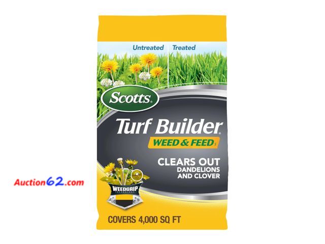 Lot 44-612f - Scotts Turf Builder Weed &amp; Feed5, 11.32 lbs. See All Photo's Not Tested Appears New, A basic inspection has been given to this item. Sol...