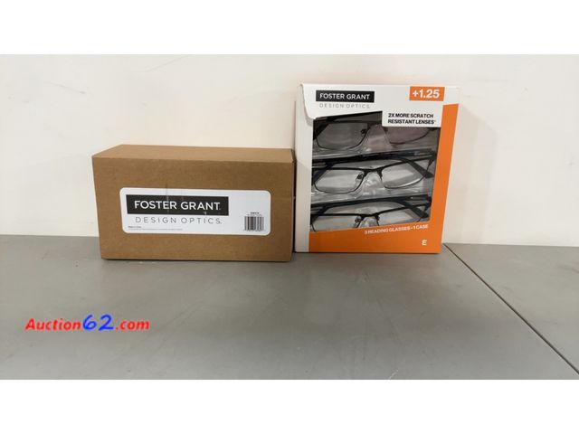 Lot 44-1689j - Foster Grant Design Optics  Reading Glasses Lot unknown size of ones in box E-Commerce Return, A basic inspection has been given to this ite...