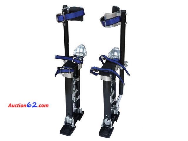 Lot 44-2555e - $114.75 Retail price - waltyotur 24-40 inch Drywall Stilts Grade Adjustable Auminum Tool Stilt for Painting or Cleaning - Black Appears New,...