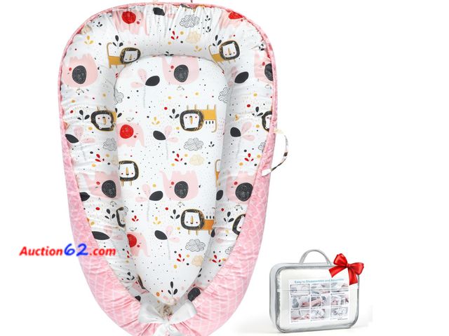 Lot 44-9114b - Baby Lounger for Newborn, Breathable &amp; Soft , for Baby 0-24 Months Appears New, A basic inspection has been given to this item. Sold AS-...