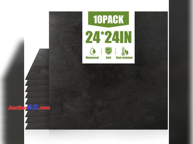 Lot 44-1115o - RORA 24x24 Inch Peel and Stick Floor Tile 10 -Pack Self-Adhesive Waterproof Vinyl Flooring,Vinyl Floor Tiles DIY for Bathroom, Laundry,Kitch...