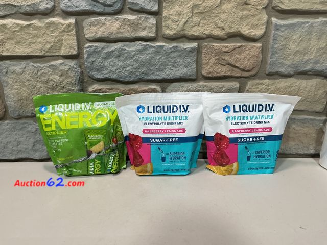 Lot 44-1524b - Liquid I.V. Hydration Multiplier, Energy Multiplier - Electrolyte Drink Mix, Sugar-Free See All Photo's Not Tested E-Commerce Return, A basi...