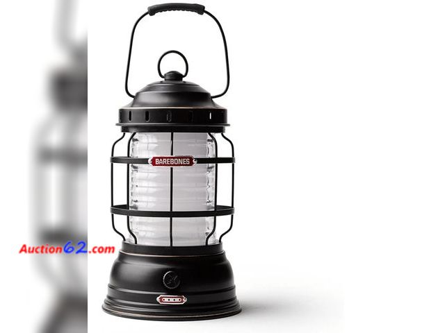 Lot 44-6910b - Barebones Bronze Forest Lantern - Vintage, Rechargeable, Adjustable Brightness (Antique Bronze) Appears New