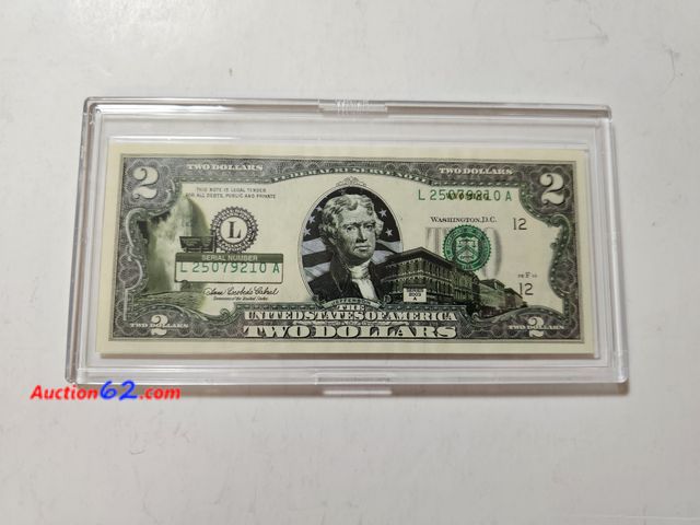 Lot 44-8317q - WYOMING ENHANCED $2 STATE BILL. HAS CAPITAL AND A GEYSER.-NT