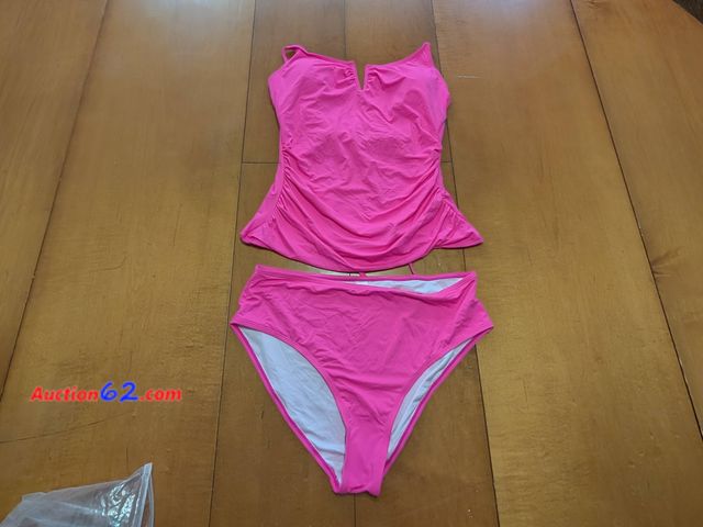 Lot 44-3032g - New Size Large - B2Prity 2 Piece Hot Pink Swimsuit - Appears New - See Pictures