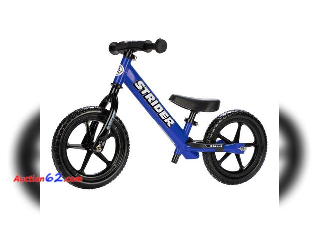 Lot 44-625j - $129.99 Retail price - Strider 12â€ Sport Bike, Blue - No Pedal Balance Bicycle for Kids 1 to 4 Years - Includes Safety Pad, Padded Seat, M...