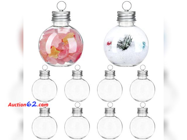 Lot 44-9028 - Retail of $32- Lot of (2) 10 Packs 2.36" Clear Fillable Ornament Balls with Gold Lids Appears New, A basic inspection has been given to this...