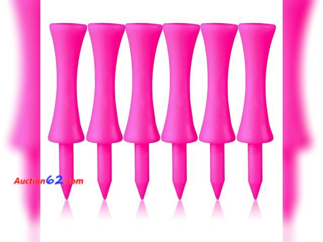Lot 44-5617 - FINGER TEN Plastic Golf Castle Tees 100 Pack (2 1/4'' in Pink) Appears New, A basic inspection has been given to this item. Sold AS-IS.