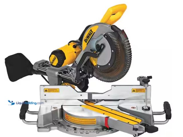 Lot 49-1598871 - DEWALT 15 Amp Corded 12 in. Double Bevel Sliding Compound Miter Saw, Blade Wrench and Material Clamp...