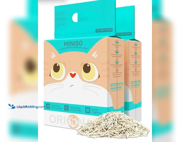Lot 49-5538871 - QTY 2 - MINISO Clumping Cat Litter, Tofu+Bentonite+Cassava, Odor Control, Rapid Clumping, Water Abso...