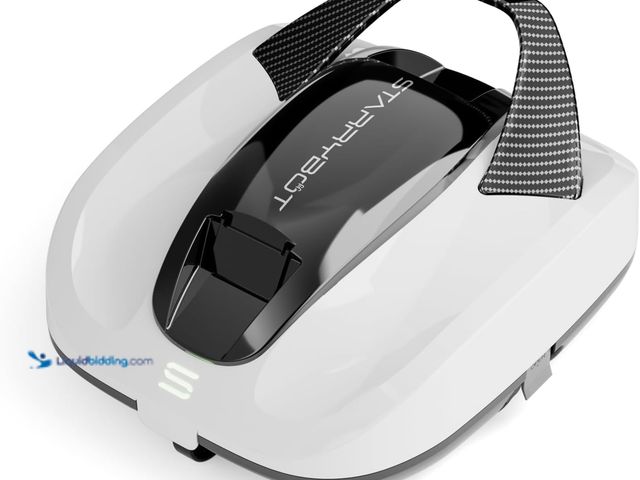 Lot 49-5416318 - Cordless Robotic Pool Cleaner, Portable Swimming Robotic Pool Vacuum Self-Parking Technology,150Mins...