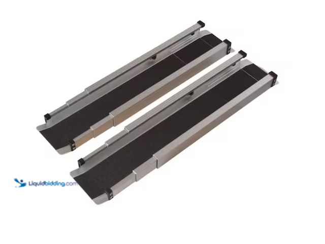 Lot 49-3471667 - DMI 5 ft. Telescoping Wheelchair Ramps, Model # 517-4094-0000, Unused.  Ref#HDSR-114