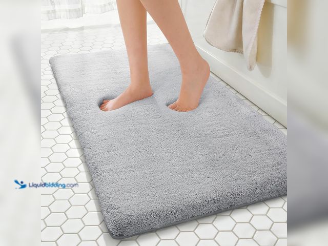 Lot 49-5572512 - MINIDEAR Bathroom Rugs 44x24 Light Gray - Thick Memory Foam Bath Mat, Ultra Soft & Plush Fluffy, Non...