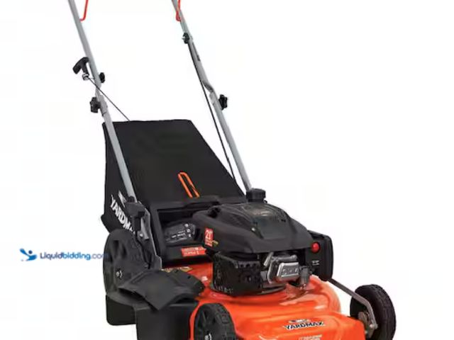 Lot 49-2000095 - YARDMAX 21 in. 170cc 3-in-1 Gas Walk Behind Push Lawn Mower with High Rear Wheels, Model # YG1650, N...