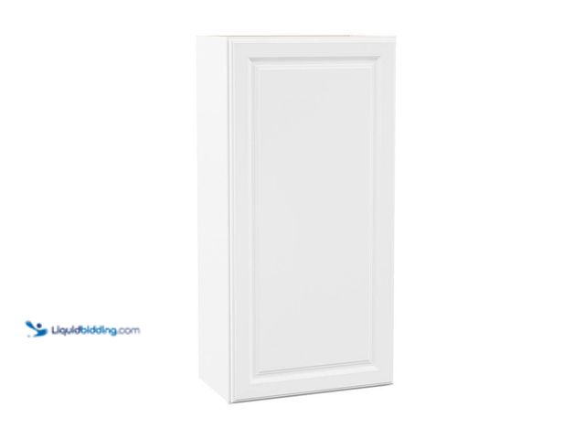 Lot 49-5416259 - Hampton Bay Hampton 21 in. W x 12 in. D x 42 in. H Assembled Wall Cabinet in Satin White. [Model # K...