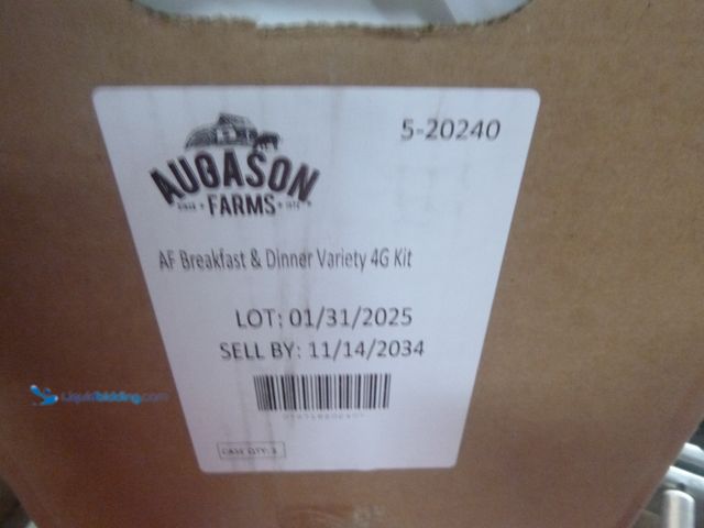 Lot 49-3466054 - Augason Farms Breakfast and Dinner Variety Pail Emergency Food Supply Everyday Meals 4 Gallon Pail M...