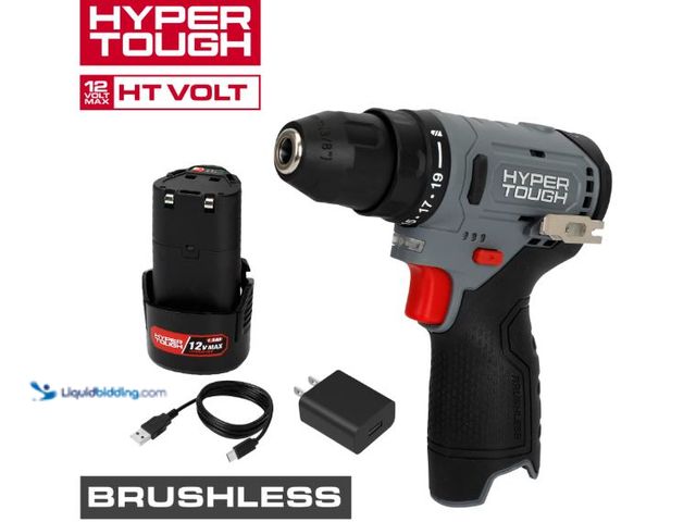 Lot 49-5551760 - Hyper Tough 12V Brushless Cordless Drill Driver with 1.5Ah Battery, Unused