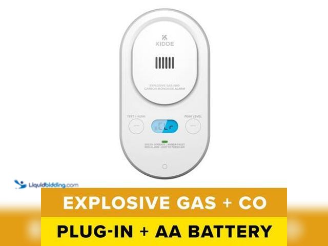 Lot 49-5575042 - Kidde Plug-In Carbon Monoxide + Explosive Gas, Natural Gas, Propane Detector with AA Battery Backup,...