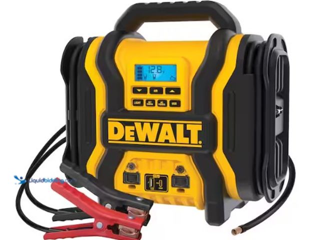 Lot 49-2004469 - DEWALT 2000-Peak Amp Portable Jump Starter with Digital Compressor, USB and AC Power Bank, Model # D...