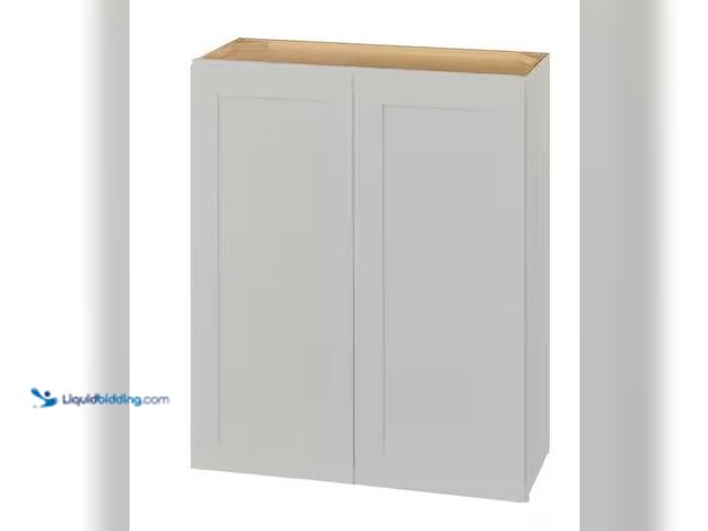 Lot 49-1572085 - Hampton Bay Avondale 30 in. W x 12 in. D x 36 in. H Ready to Assemble Plywood Shaker Wall Kitchen Ca...