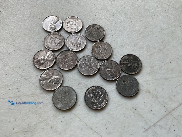 Lot 49-5350279 - LOT OF 15 WARTIME STEEL PENNIES FROM 1943