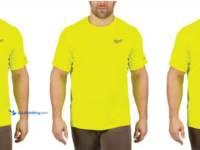 Lot 49-3637840 - (3-PK) Milwaukee (Size M) Gen II Men's Work Skin Medium Hi-Vis Light Weight Performance Short-Sleeve...