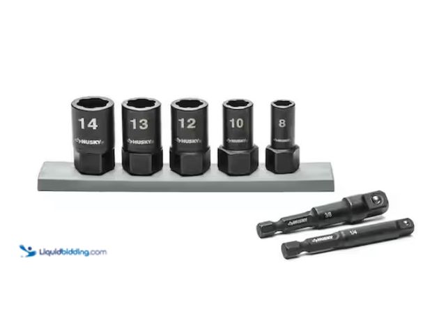 Lot 49-1567884 - (7-Piece) Husky Metric Dual Direction Extraction Socket Set, Model # HXTRAC7PCMM, Unused.   Ref#SBS0...