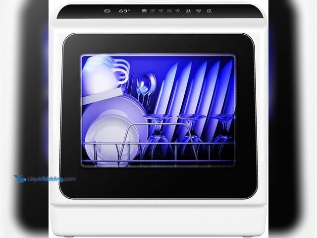 Lot 49-1568634 - EUHOMY 6 Programs Countertop Dishwasher, 5L Built-in Water Tank& Inlet Hose, Portable Mini Dishwashe...