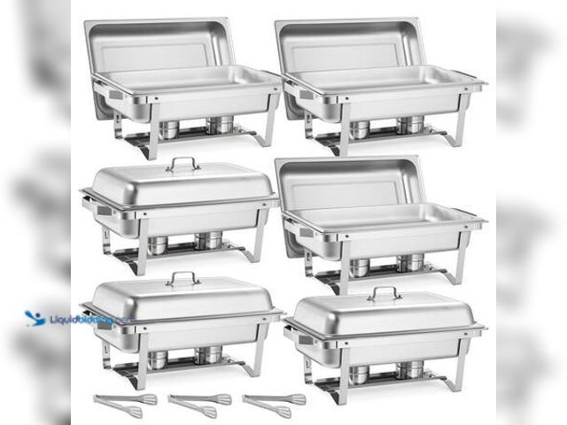 Lot 49-5553169 - SKYSHALO Rectangle Chafing Dish, 9 Qt. Stainless Steel Chafing Dish, Food Warmer Chafer Complete Set...