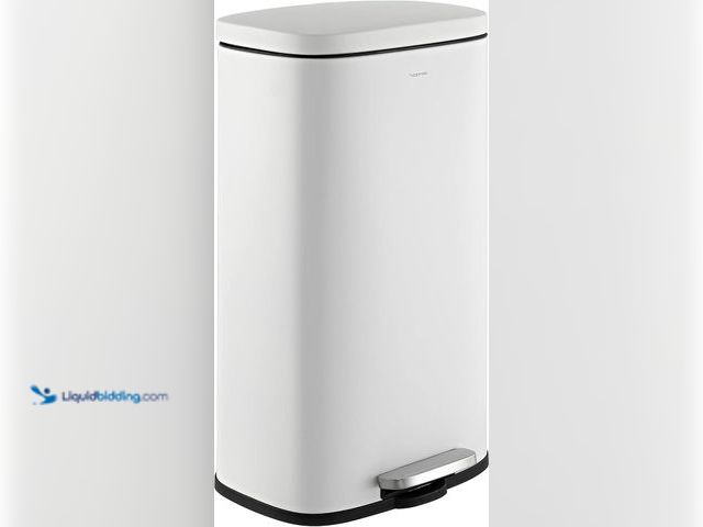 Lot 49-5406902 - happimess HPM1011C Curtis 8-Gallon Step-Open Trash Can with Soft-Close Lid, Modern, Minimalistic, Fi...