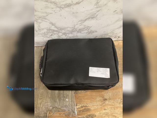 Lot 49-5415156 - Insolated, locking travel case. Black. Approx. 15" x 11" x 4".NO KEYs/COMBO.