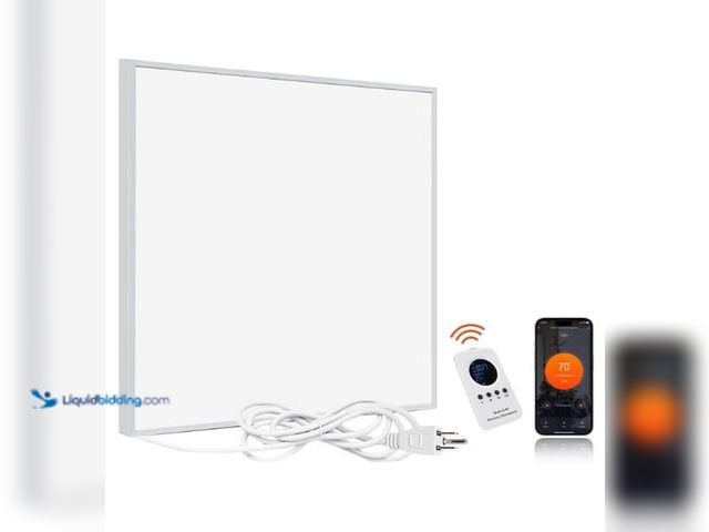 Lot 49-3473760 - Infrared Space Heater 350W for Indoor Use with Thermostat, Wall Mounted Electric Convection Panel He...